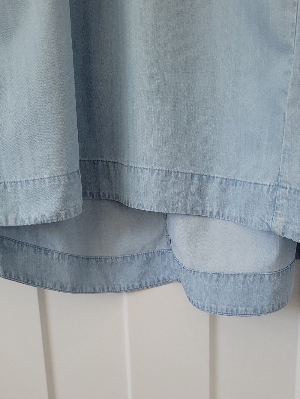 J. Jill Denim Light Blue Casual Tencel Midi Dress with Pockets - Picture 9 of 12